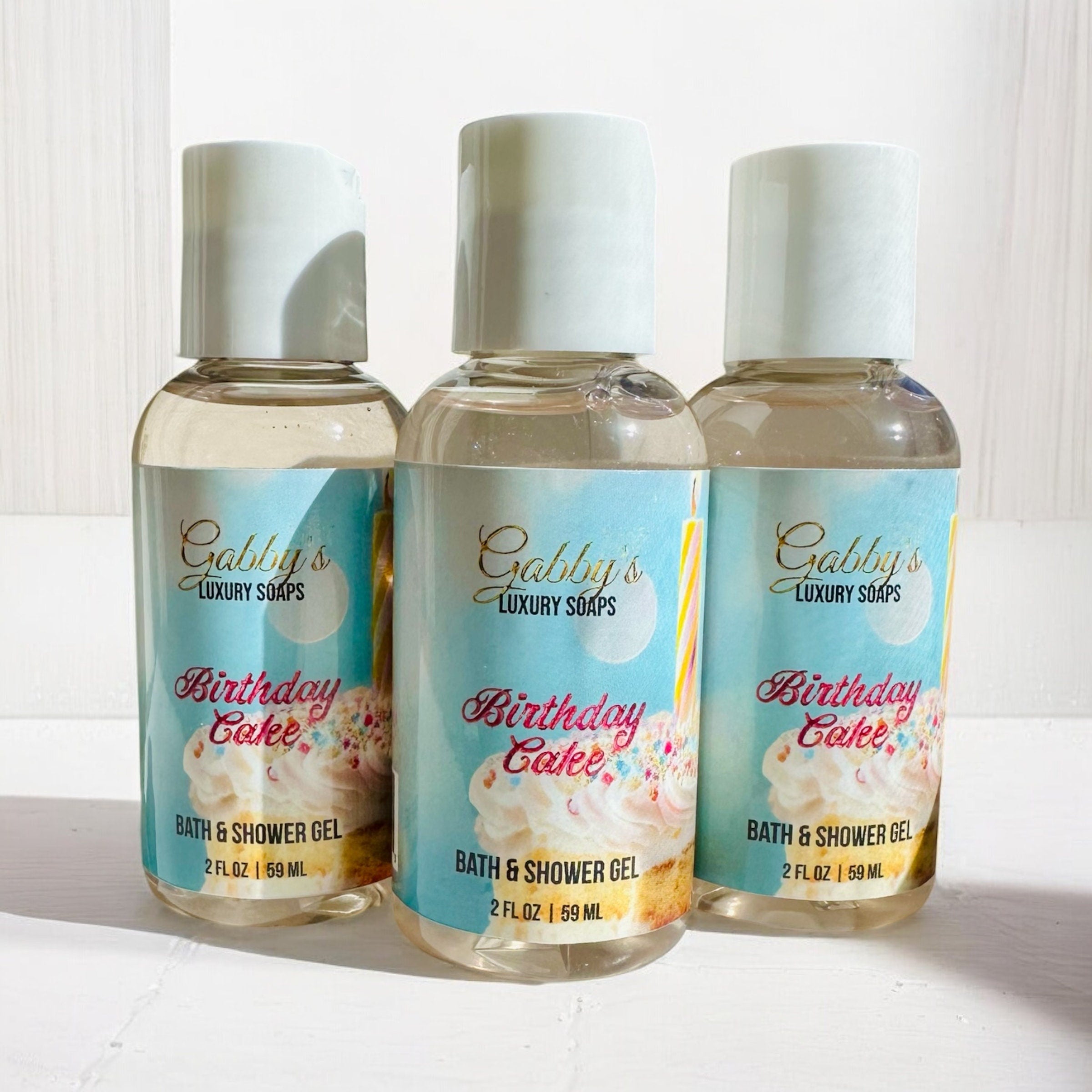 Birthday Cake Plant-Based Bath & Shower Gel Travel Size - 2 Oz